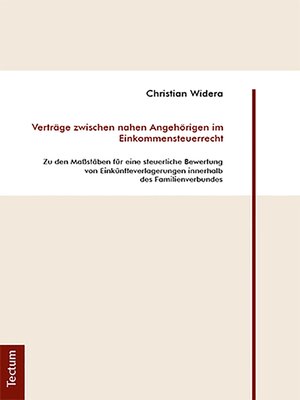 cover image of Verträge zwischen nahen Angehörigen im Einkommensteuerrecht